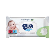 Mitrās salvetes Aura Baby, 60 gab./12 iep. kastē