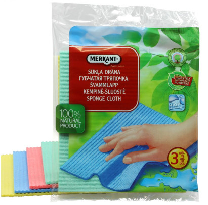 MERKANT sūkļa drāna 16 x 18 cm, 3 gab