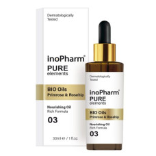inoPharm BIO eļļa sejas un kakla kopšanai, BIO (rose+Argan) 30ml