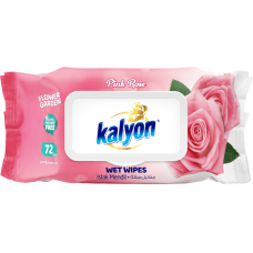 KALYON mitrās salvetes PINK ROSE 72gb ( Izcelsmes valsts Turcija )