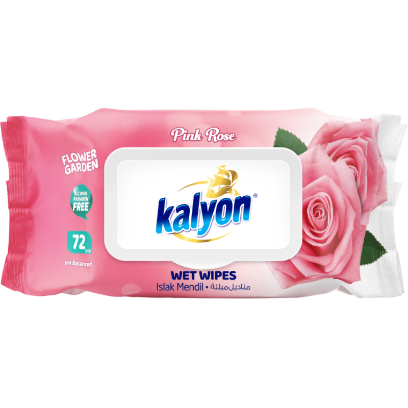 KALYON mitrās salvetes PINK ROSE 72gb ( Izcelsmes valsts Turcija )