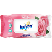 KALYON mitrās salvetes 100gb PINK ROSE ( Izcelsmes valsts Turcija )