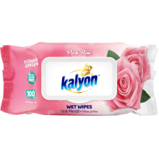 KALYON mitrās salvetes 100gb PINK ROSE ( Izcelsmes valsts Turcija )