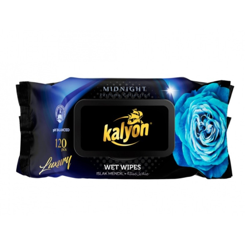 KALYON mitrās salvetes MIDNIGHT 120gb. ( Izcelsmes valsts Turcija )