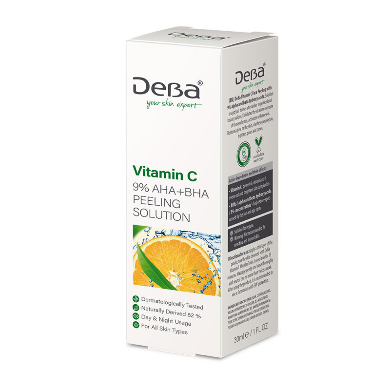 DeBa Vitamin C pīlinga šķīdums sejai , 30ml ( Izcelsmes valsts Bulgārija )