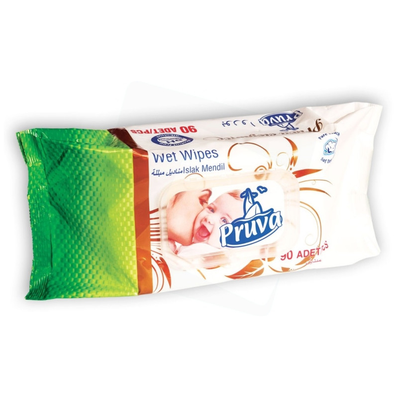 PRUVA mitrās salvetes BABY 90gb ( Izcelsmes valsts Turcija )