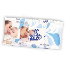 PRUVA mitrās salvetes BABY ar krēmu 64gb ( Izcelsmes valsts Turcija )