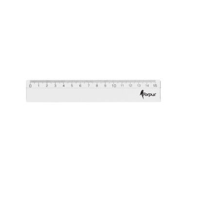 Lineāls Forpus 15cm caurspīdīgs