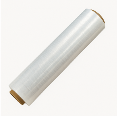 Palešu plēve LLDPE 45 cm 270 m 17 mikr caurspīdīga, svars bruto 2,15 kg neto 1,80 kg