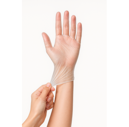 Vinila cimdi GENTLE TOUCH, caurspīdīgi, M izmērs, 100gab