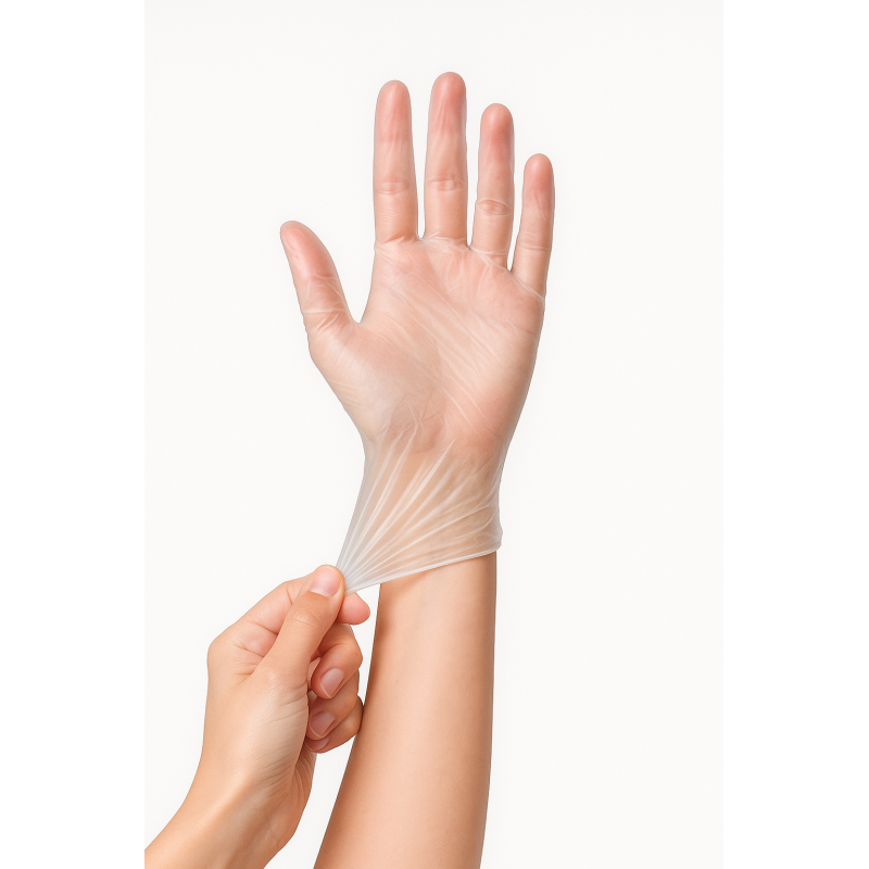 Vinila cimdi GENTLE TOUCH, caurspīdīgi, M izmērs, 100gab
