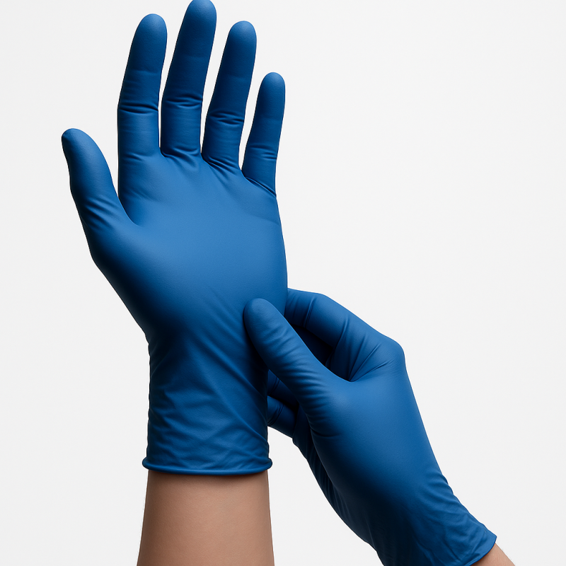 Nitrila cimdi bez pūdera, "Epiderm protect blue plus", 24cm, L (100gab), (10iep/kaste)