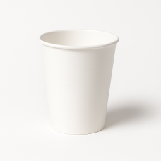 Papīra glāzes 240ml ( 8oz), "White", baltas, 50gab.  ( kastē: 20 iep.)