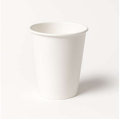 Papīra glāzes 240 ml 8 oz baltas, 50 gab
