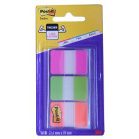 *Indeksi 3M Post-itˇ25x38mm rozā/zaļā/oranžā