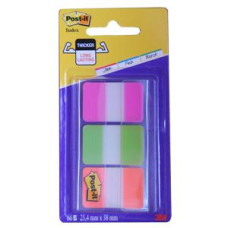 *Indeksi 3M Post-itˇ25x38mm rozā/zaļā/oranžā