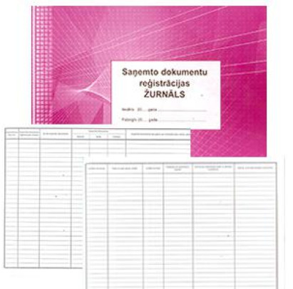 Saņemto dokumentu reģistrācijas žurnāls ABC A4Ž,