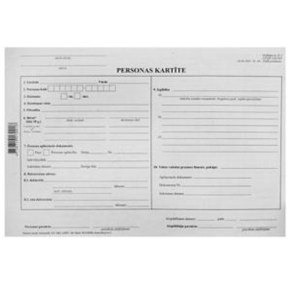 Personas kartīte A4DK/10