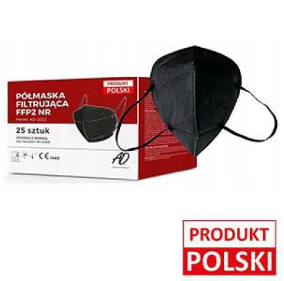 Sejas maska FFP2 melna AD-2022 EN 149:2001+A1:2009