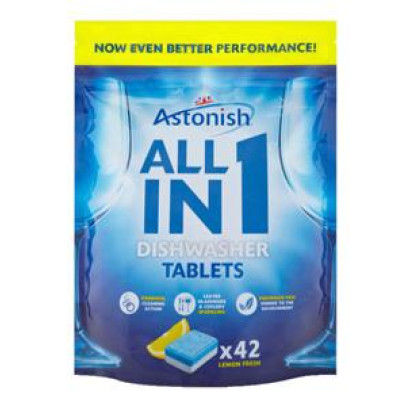 ASTONISH all in 1 tabletes trauku mazgājamām, 42 gab
