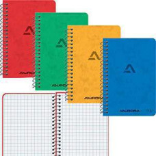 BLOKNOTS AURORA A6/60 rūtiņu ar spirāli 105x160mm