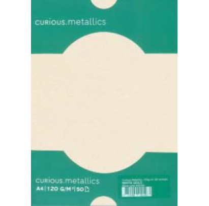 Papīrs Curious Metallic, White Gold, A4/120g, 50 loksnes