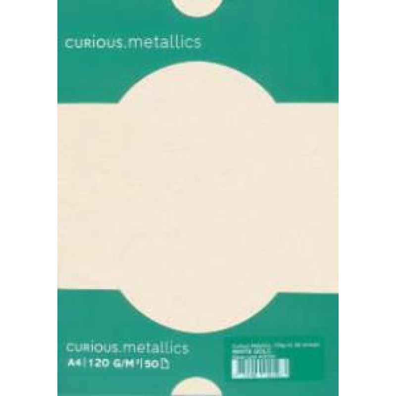 Papīrs Curious Metallic, White Gold, A4/120g, 50 loksnes