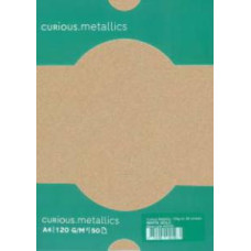 Papīrs Curious Metallic, Gold Leaf, A4/120g, 50 loksnes