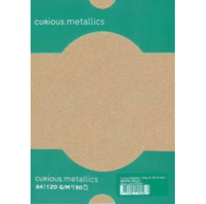 Papīrs Curious Metallics, Gold Leaf, A4/120g, 50 loksnes