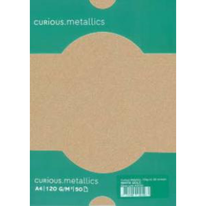 Papīrs Curious Metallic, Gold Leaf, A4/120g, 50 loksnes