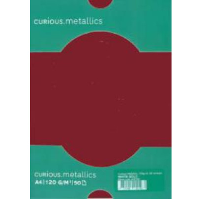 Papīrs Curious Matallick Red lacquer, A4, 120g, 50 loksnes