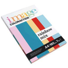 Krāsains papīrs IMAGE C. Rainbow Mix A4 160g/m2,