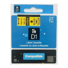Marķ.lente DYMO D1,9mmx7m,melns/dzeltens,