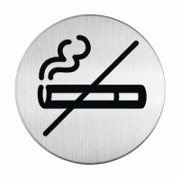 Norādes zīme SMĒĶĒT AIZLIEGTS, D=83mm, no tērauda