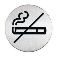 Norādes zīme SMĒĶĒT AIZLIEGTS, D=83mm, no tērauda