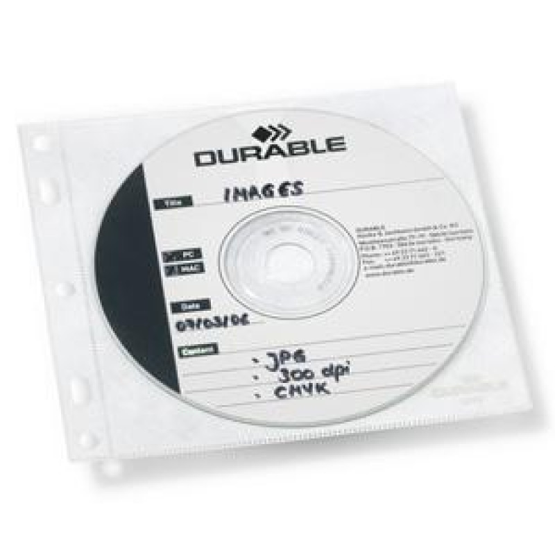 Kabatas CD/DVD diskiem, ar perforāciju, 10 gab.,