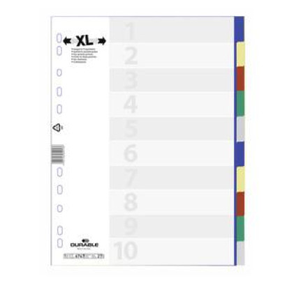Sadalītājs A4/10 krāsas MAXI, DURABLE