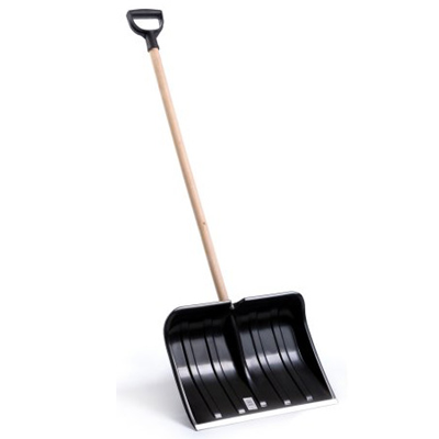 Sniega lāpsta ar koka kātu 41cm melna