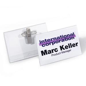 Personal ID holder DURABLE with metal clip 40x75 mm