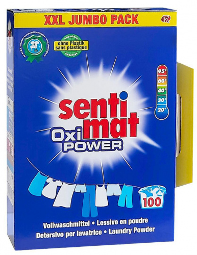 Veļas mazgāšanas pulveris SENTIMAT XXL Oxi Power 100WL (5,5kg)