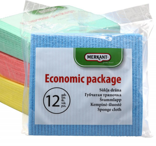 Sponge cloth MERKANT, 12 pcs
