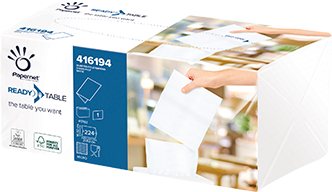 Napkins, V-fold, cellulose, 2-ply, 210 sheets, 16.5x21cm, 19g/m2, INTERFOLD, (x30pcs)