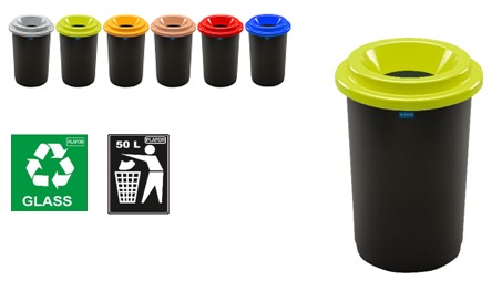 Atkritumu tvertne ECO BIN 50L, sudraba krāsa