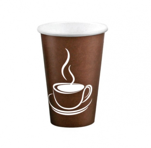 Бумажные стаканы, 225мл (7,5 ун), "Cup Brown", 50шт.