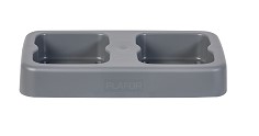 Atkritumu tvertnes paliknis 2x53L, pelēka krāsa