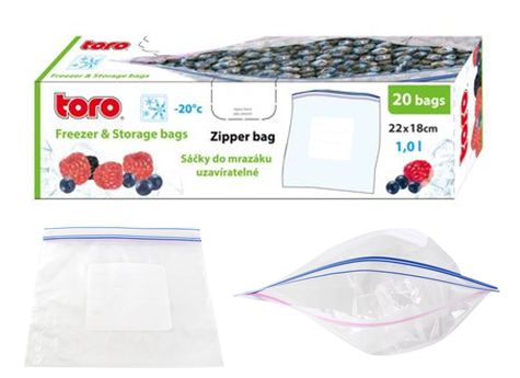 Maisiņi produktu saldēšanai, Duble ZIP/1L 20gb/128g