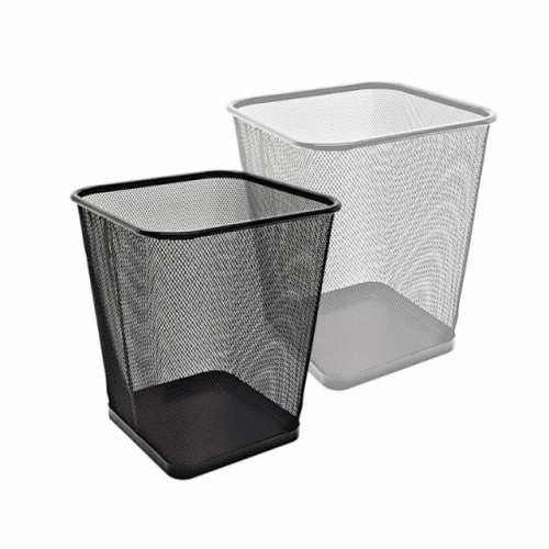 Iron Mesh Waste Basket silver